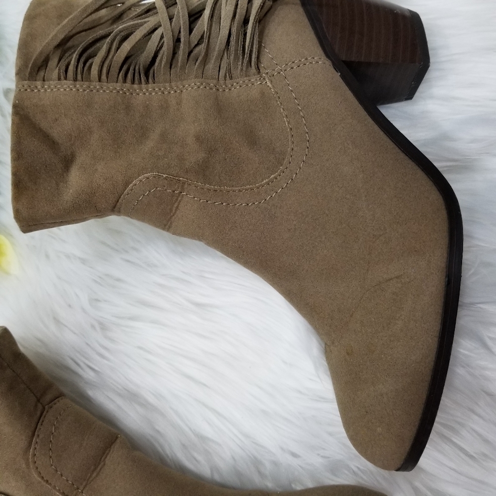 APT.9 Tan and Brown Heel Ankle Boots - Picture 6 of 16